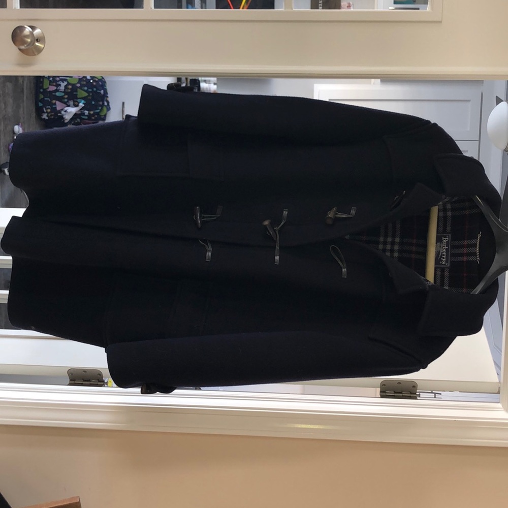 Vintage Burberry Mens Wool Coat
